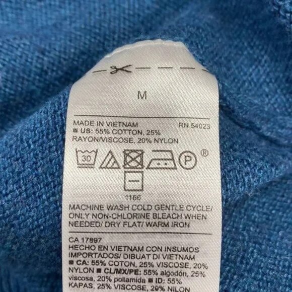 OLD NAVY WOMEN'S JADE BLUE LONG SLEEVE PULL-OVER SWEATER MEDIUM - Picture 4 of 4